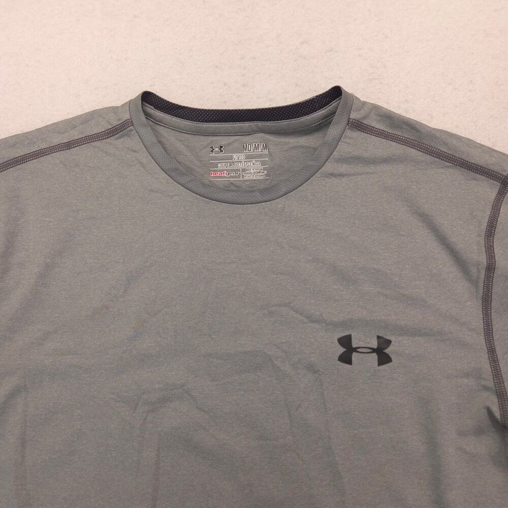 Under Armour Crew Neck Short Sleeve Graphic T Shirt Mens Size M Gray 16497